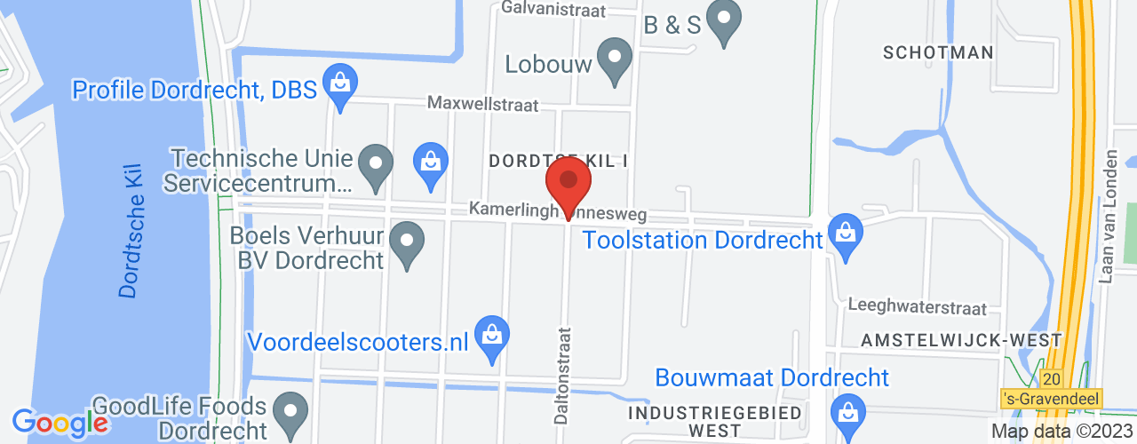 Google Maps afbeelding van de locatie van het incident. De locatie "51.77986869999999,4.638197799999999" is aangegeven met een rode marker.