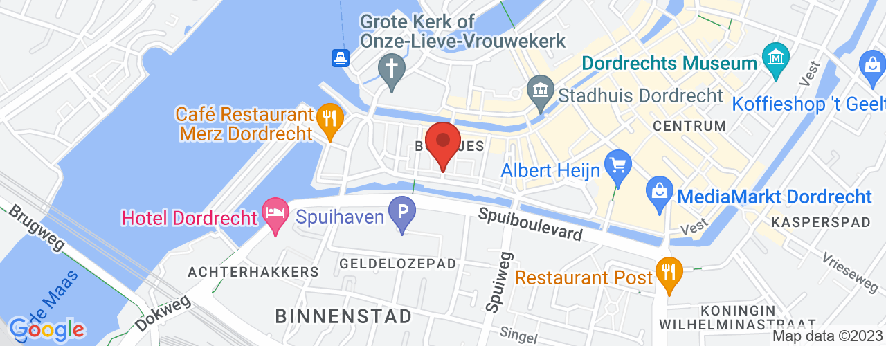 Google Maps afbeelding van de locatie van het incident. De locatie "51.8127265,4.6614225" is aangegeven met een rode marker.
